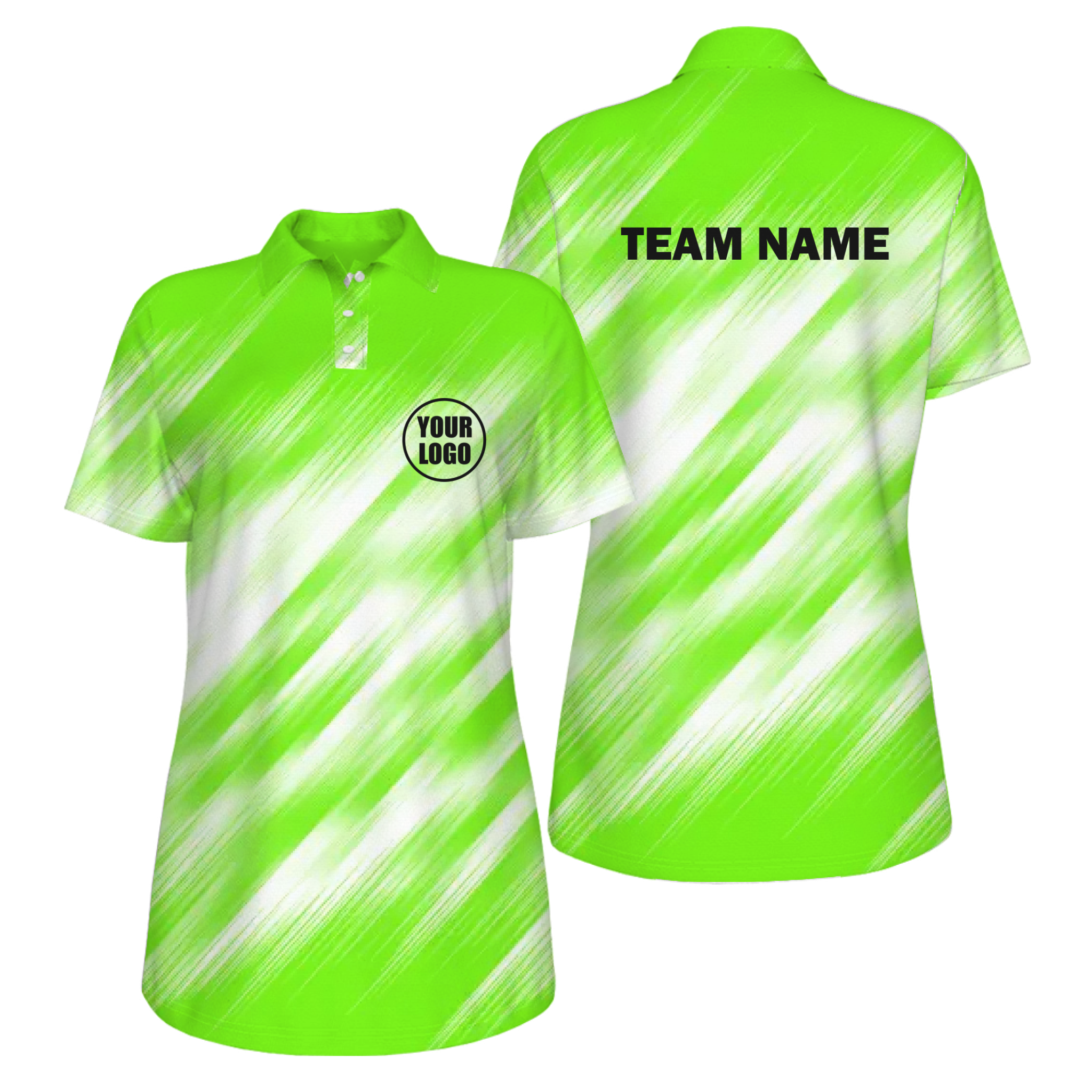 Picklewin Women's Custom UV Protection Polo Shirt With Brushstroke