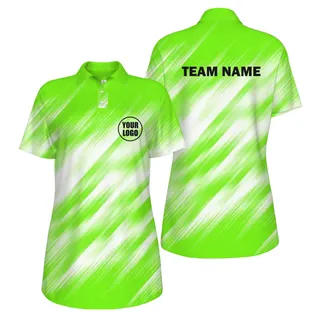 Picklewin Women's Custom UV Protection Polo Shirt With Brushstroke – alternate