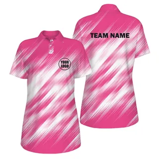 Picklewin Women's Custom UV Protection Polo Shirt With Brushstroke