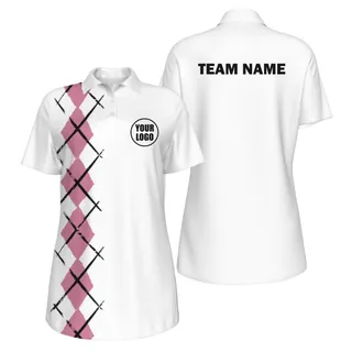 Picklewin Women's UV Protection Polo With Simple Argyle