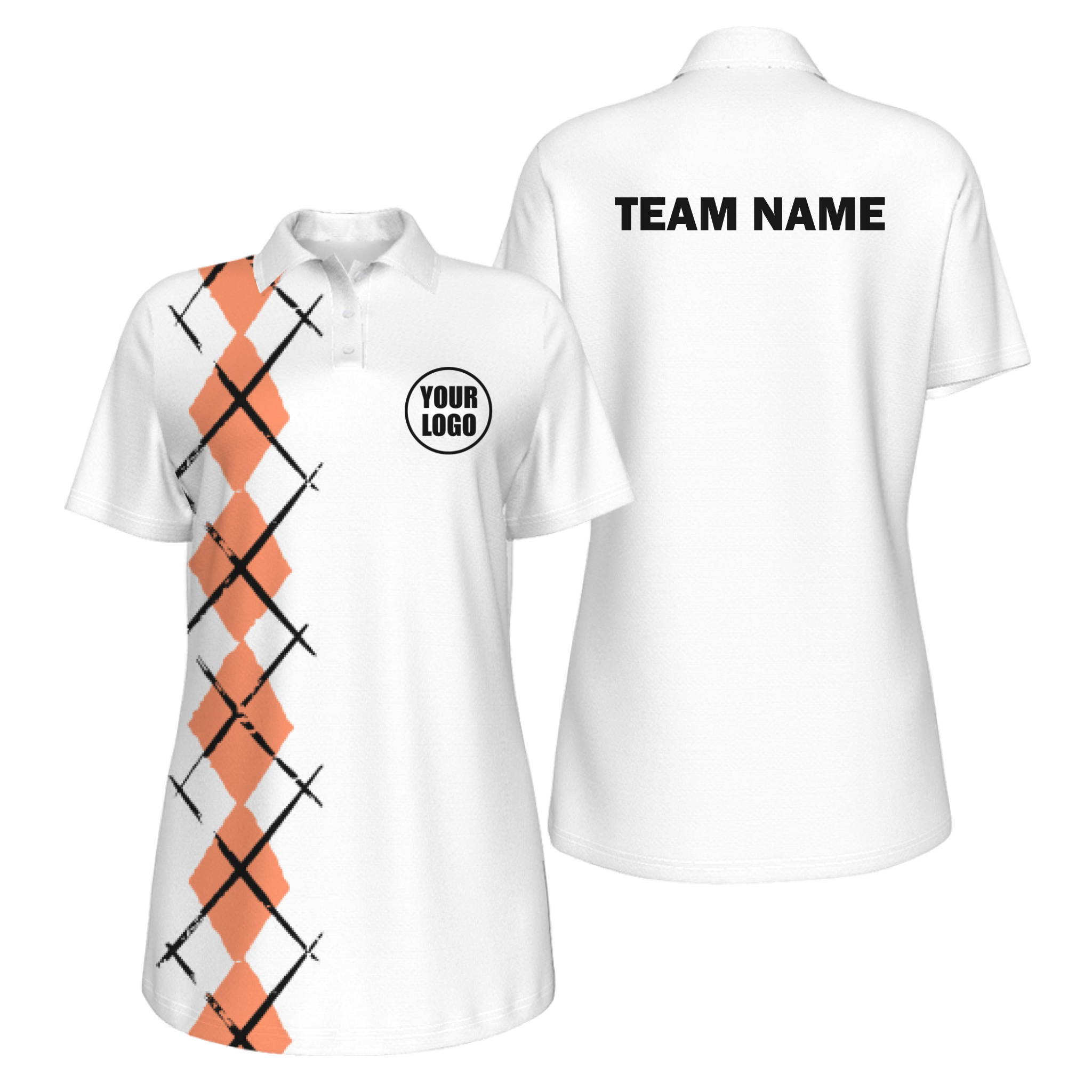 Picklewin Women's UV Protection Polo With Simple Argyle