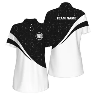 Picklewin Women's UV Protection Polo With Special Pickleball Pattern – alternate