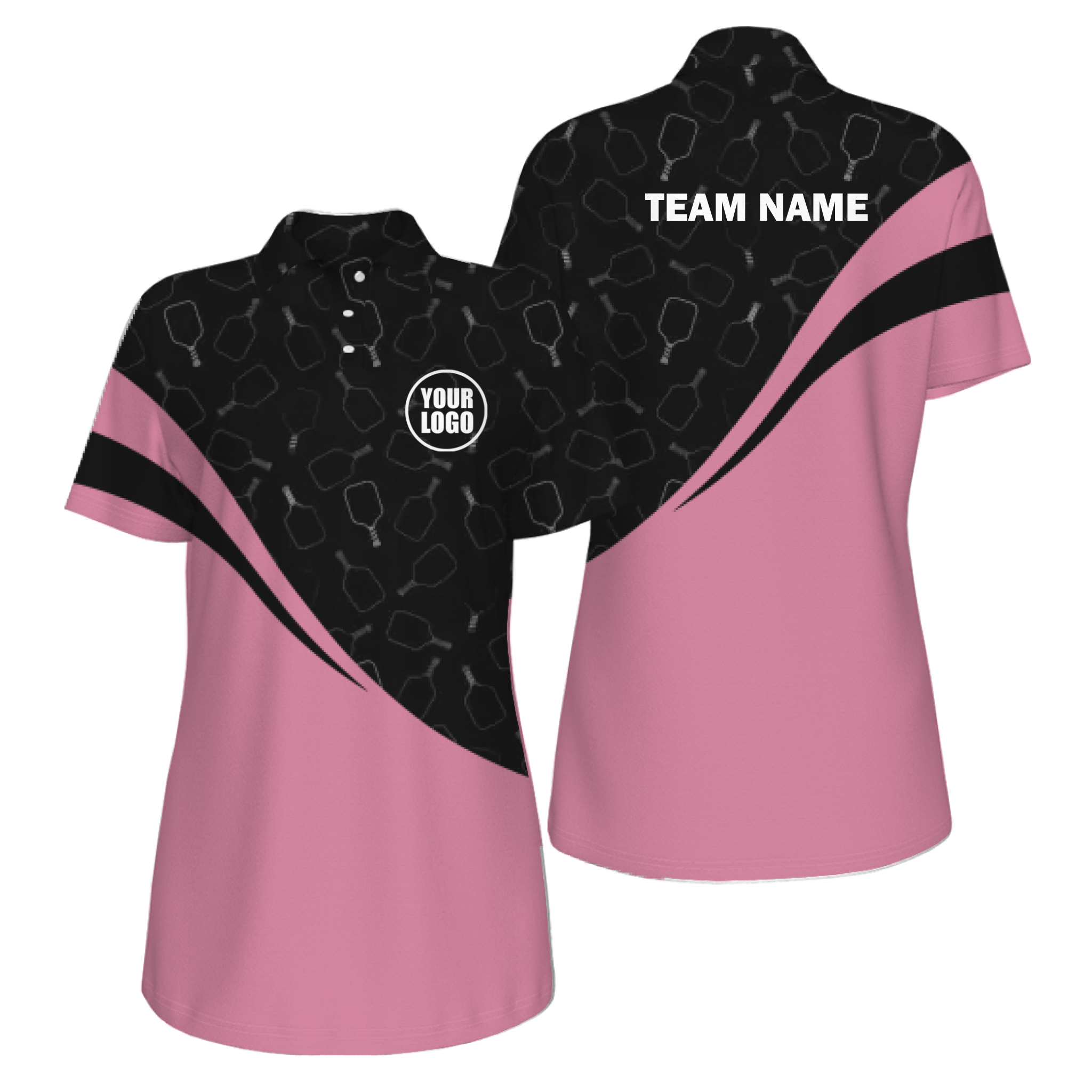 Picklewin Women's UV Protection Polo With Special Pickleball Pattern