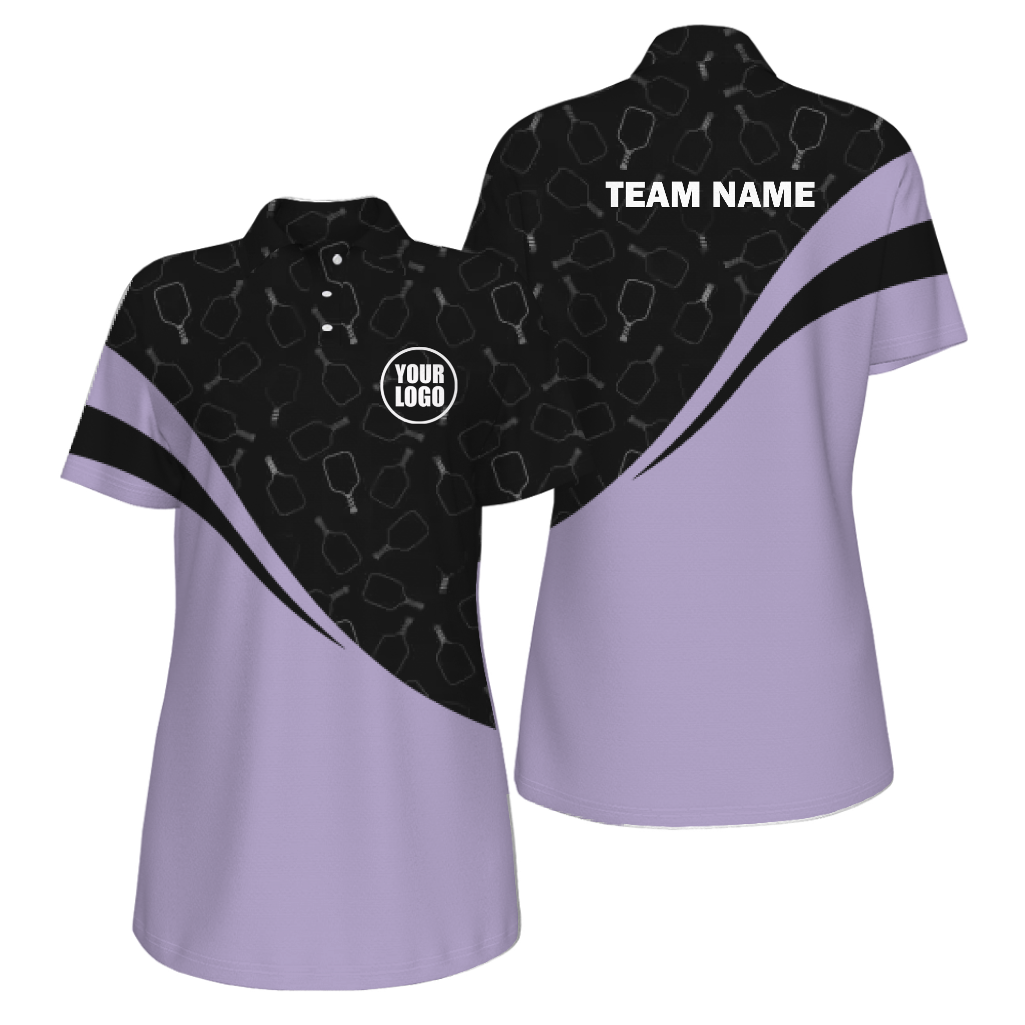 Picklewin Women's UV Protection Polo With Special Pickleball Pattern