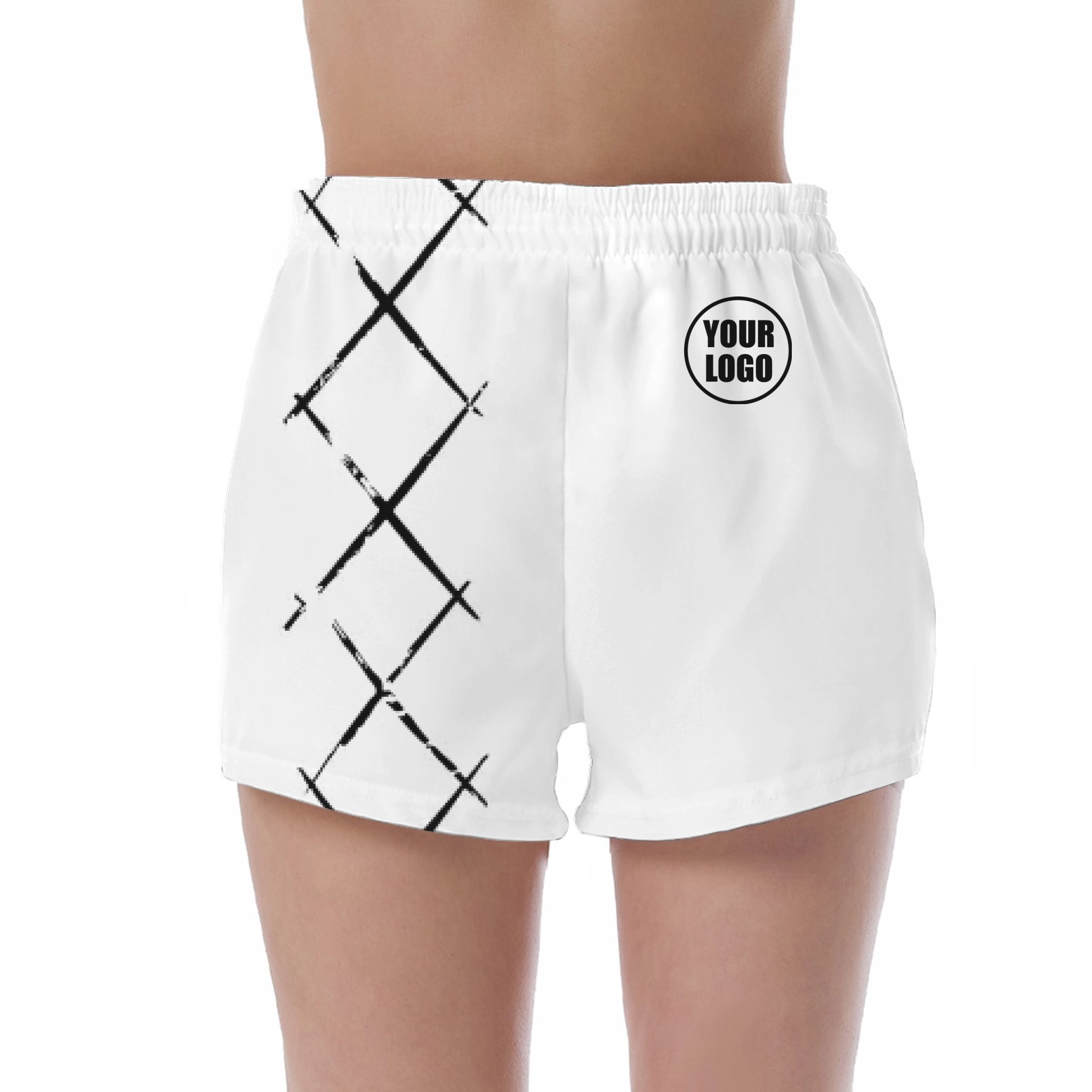 Picklewin Women's UV Protection Shorts With Simple Argyle - alternate