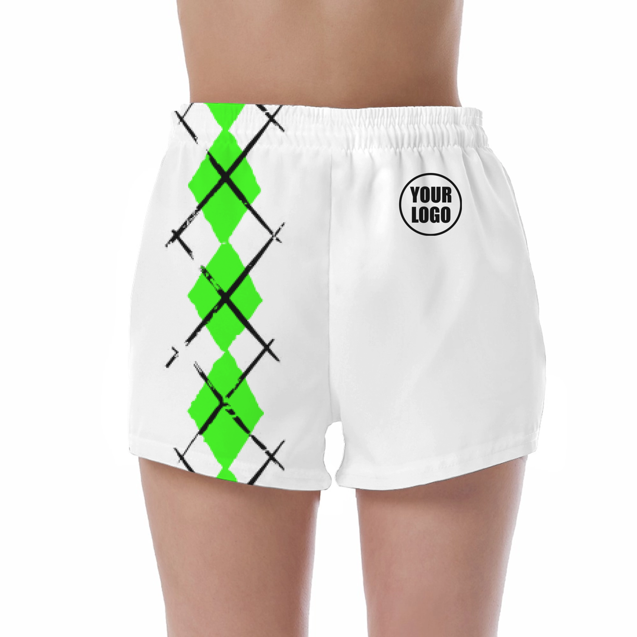 Picklewin Women's UV Protection Shorts With Simple Argyle