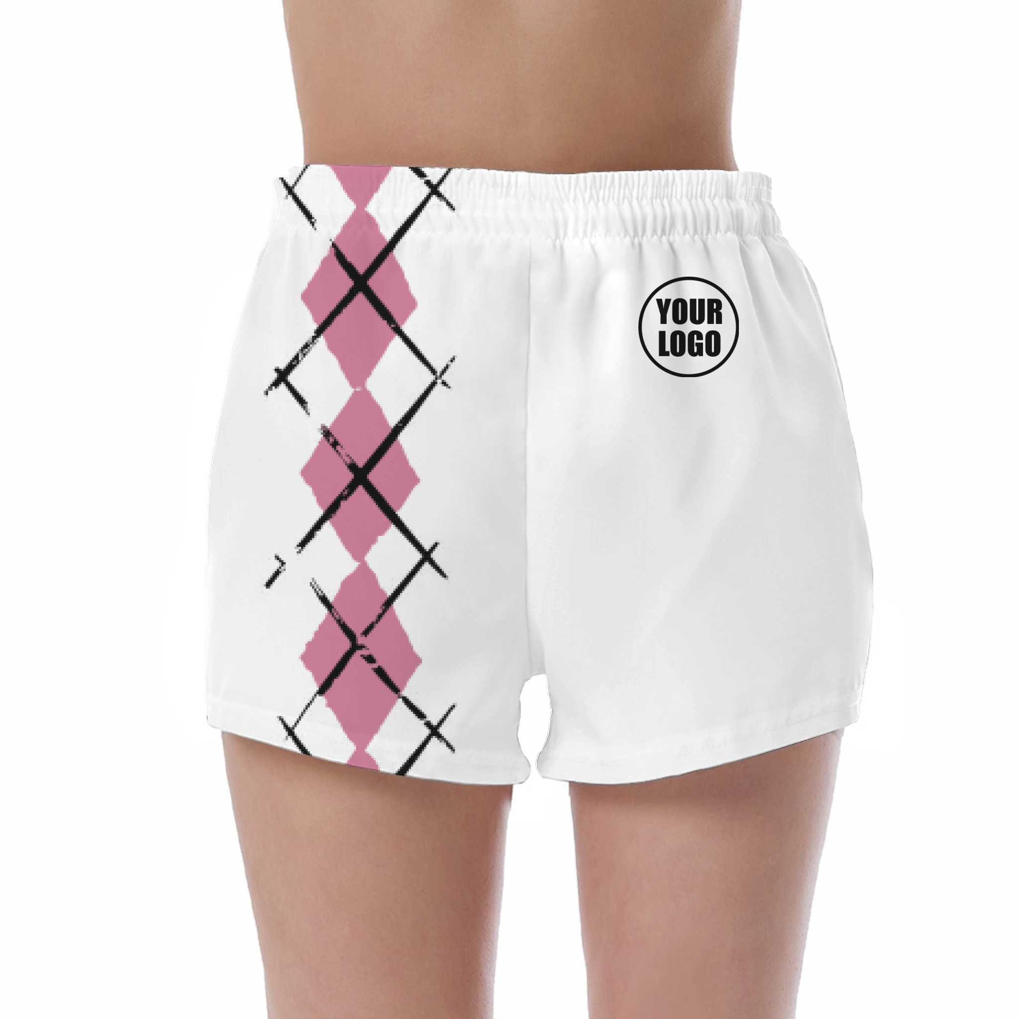 Picklewin Women's UV Protection Shorts With Simple Argyle