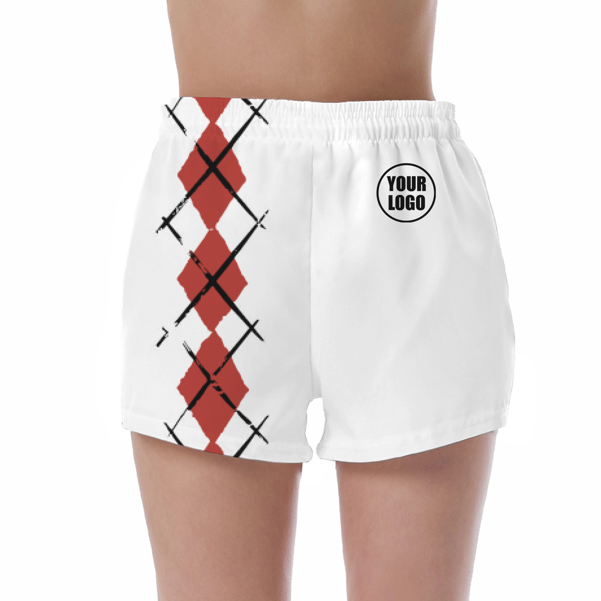 Picklewin Women's UV Protection Shorts With Simple Argyle