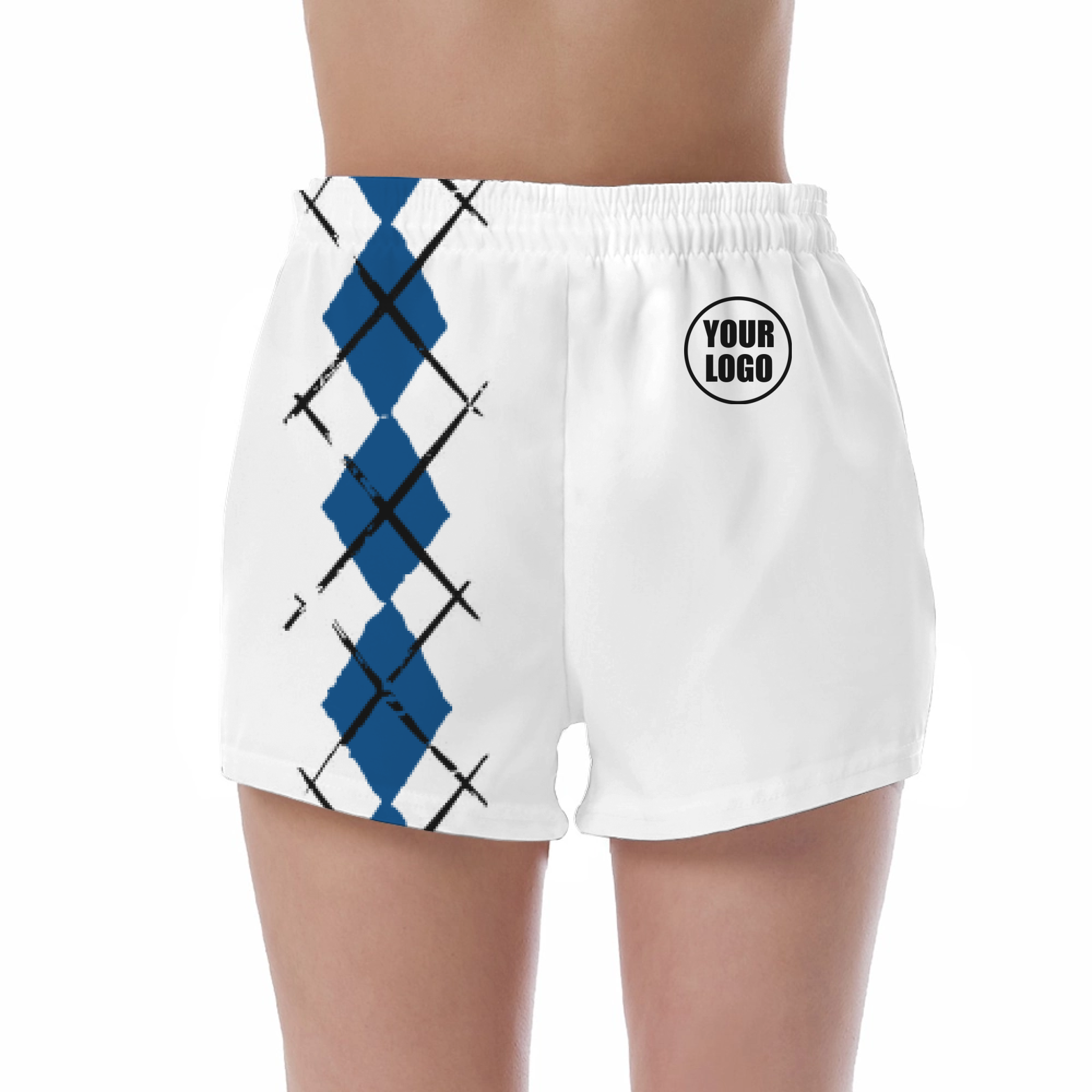 Picklewin Women's UV Protection Shorts With Simple Argyle