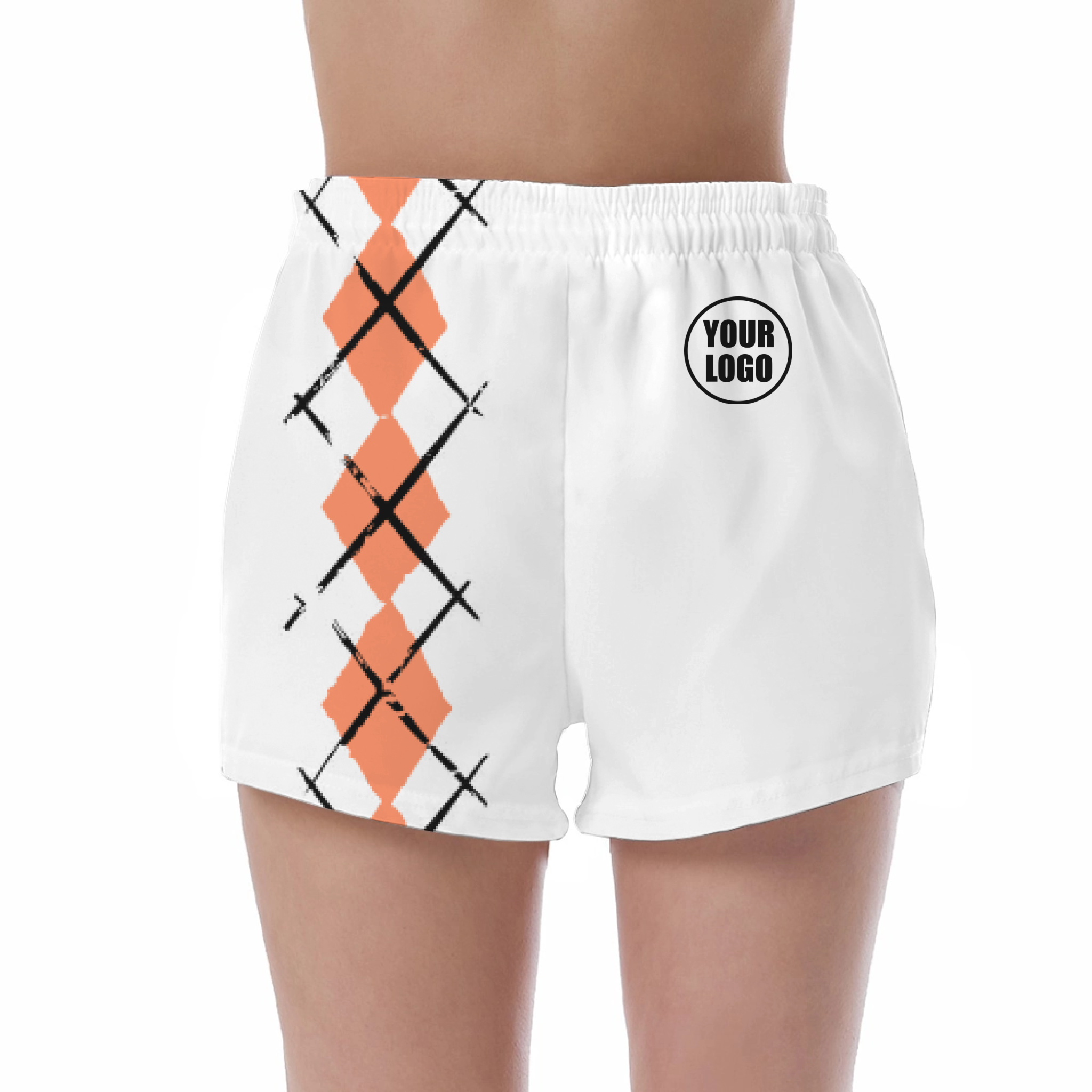 Picklewin Women's UV Protection Shorts With Simple Argyle
