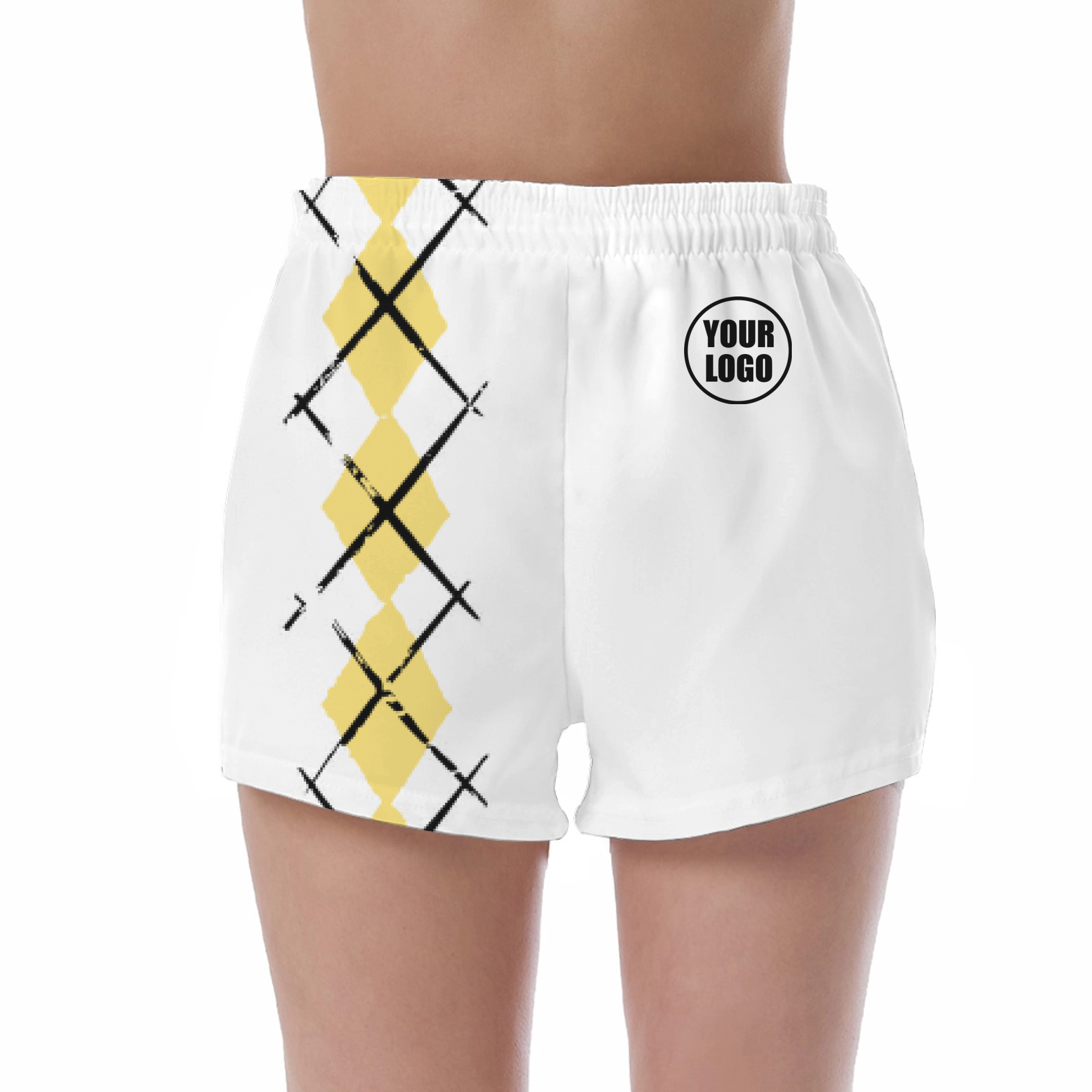 Picklewin Women's UV Protection Shorts With Simple Argyle