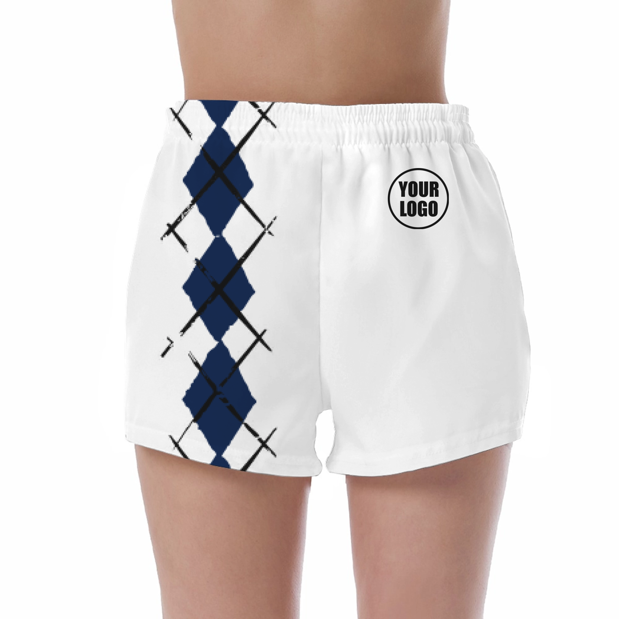 Picklewin Women's UV Protection Shorts With Simple Argyle