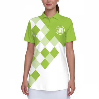 Picklewin UV Protection Polo Shirt For Women With Diamond Patterns – alternate